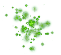 Green sparkles stars overlay [Basilslament] - 免费PNG