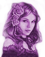 Y.A.M._Gothic Fantasy woman purple - darmowe png