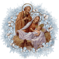 Maria und Josef mit Jesus - png grátis