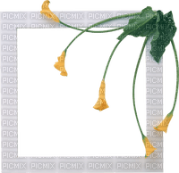 White frame deco with lilies sunshine3 - Free PNG