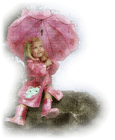 Kaz_Creations Baby Enfant Child Girl With Umbrella - Free PNG