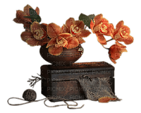 vintage deco vase and chest - PNG gratuit