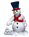 Снеговик - Nemokamas animacinis gif