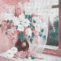 soave background animated windows flowers vase - Gratis animerad GIF