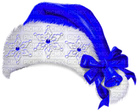 Christmas.Hat.White.Blue - PNG gratuit