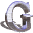 silver letter g - Bezmaksas animēts GIF