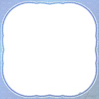 soave frame circle corner shadow blue - gratis png