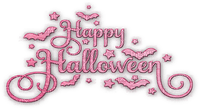 soave text happy halloween deco bat pink - Free PNG