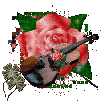 cecily-deco animée fleur violon - Gratis geanimeerde GIF