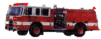 Fire brigade car - Free animated GIF