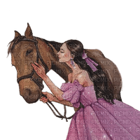 femme avec cheval.Cheyenne63 - png gratis