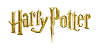 text harry potter movie film gold tube - darmowe png