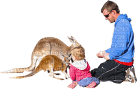 Kaz_Creations Baby Enfant Child Man Homme  Dad Family Kangaroos Animals - png gratis