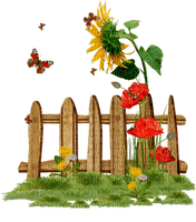 Kaz_Creations Deco Flowers Flower  Colours Garden Fence - ilmainen png