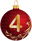 Kaz_Creations Numbers Christmas Bauble Ball 4 - PNG gratuit