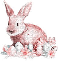 soave deco easter eggs flowers bunny pink  teal - zadarmo png