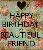 Happy Birthday My Beautiful Friend - zdarma png