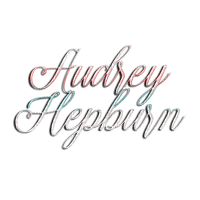 Audrey hepburn text logo - ücretsiz png