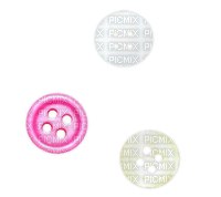 White pink buttons cute deco [Basilslament] - 免费PNG