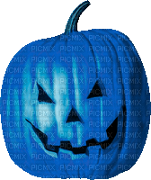 Jack O Lantern.Blue.Animated - KittyKatLuv65 - Free animated GIF