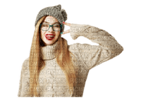 woman with reading glasses bp - PNG gratuit