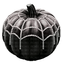 Pumpkin.Black.White.Animated - KittyKatLuv65 - Nemokamas animacinis gif