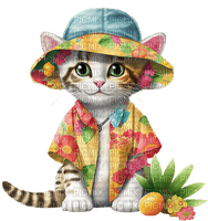 Cat - Summer - fruit - gratis png