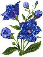 fle fleur bleu deco glitter gif image
