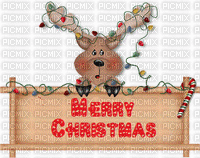 Reindeer Merry Christmas - Animovaný GIF zadarmo