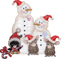 christmas noel snowman gif hiver winter - 免费动画 GIF