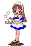 anime maid girl - Gratis geanimeerde GIF