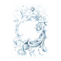 kikkapink deco scrap blue flower frame - δωρεάν png