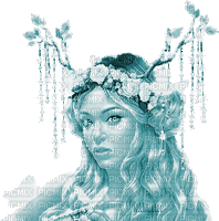 Y.A.M._Fantasy woman girl blue - 無料のアニメーション GIF