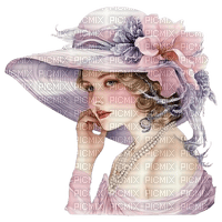vintage woman illustrated - фрее пнг