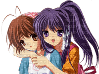 Nagisa and Kyou - 無料png
