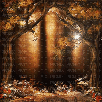 soave background animated autumn forest - Nemokamas animacinis gif
