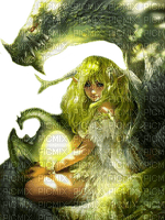 elf with dragon by nataliplus - 無料png