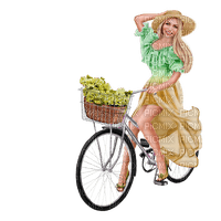 kvinna-woman-cykel - png ฟรี