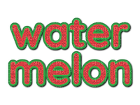 Watermelon.Text.red.green.Victoriabea - PNG gratuit