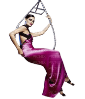 Kaz_Creations Woman Femme On Swing - png ฟรี