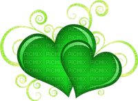 Kaz_Creations Deco Green Hearts Love - ingyenes png
