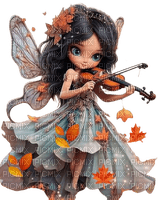 fairy, fee, herbst, autumn, music, fantasy - Free PNG