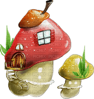 Kaz_Creations Deco Mushroom Toadstool House - zadarmo png