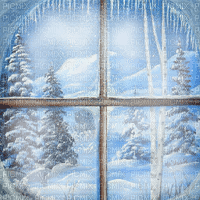 winter window fenetre hiver - PNG gratuit