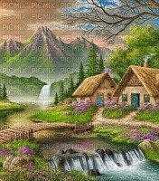 Background, landscape - gratis png