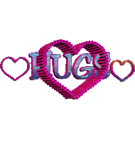 hugs text animated - Gratis animeret GIF