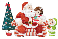 Santa Claus with children. Leila - bezmaksas png