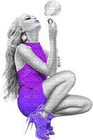 soave woman fashion summer black white purple - PNG gratuit