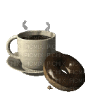 Coffee and Donut - Безплатен анимиран GIF