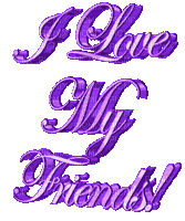 Kaz_Creations Text Animated Purple I Love My Friends